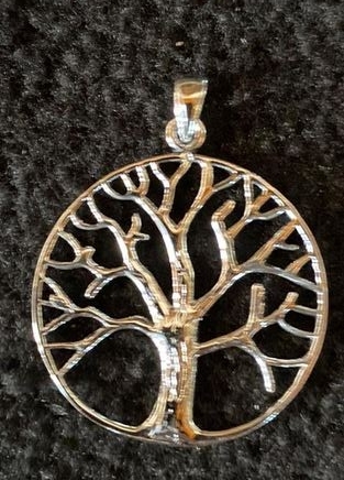 Silber Kettenanhänger - keltischer Baum - groß - 925 Sterlingsilber
