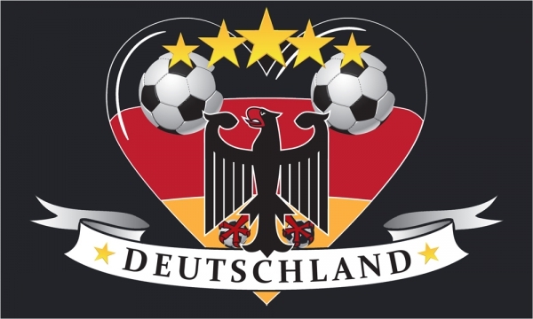 Fahne - Fussball Herz - Deutschland (187)