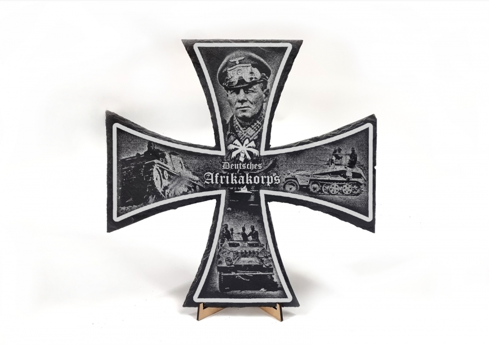Schieferplatte - Eisernes Kreuz - Afrika Korps