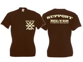Frauen T-Shirt - Support Hilter - braun/beige Frauen T-Shirt - Support Hilter - braun/beige