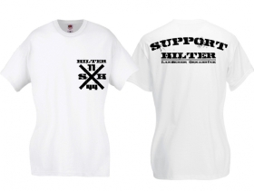 Frauen T-Shirt - Support Hilter - weiß/schwarz Frauen T-Shirt - Support Hilter - weiß/schwarz