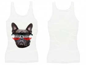 Frauen Top - Bulldogge - weiß Frauen Top - Bulldogge - weiß
