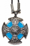 Halskette - Eisernes Kreuz - blau