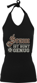 Frauen Neckholder Top - Braun ist bunt genug Frauen Neckholder Top - Braun ist bunt genug