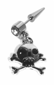 Piercing - Totenkopf mit Stein Piercing - Totenkopf mit Stein