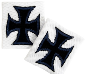 Schweißband - Weiß Eisernes Kreuz Schweißband - Weiß Eisernes Kreuz