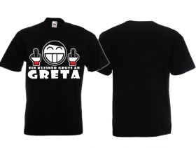 Frauen T-Shirt - Gruß an Greta - schwarz Frauen T-Shirt - Gruß an Greta - schwarz