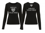 Frauen - Sweatshirt - Valkyrie - keltisches Herz - schwarz/weiß