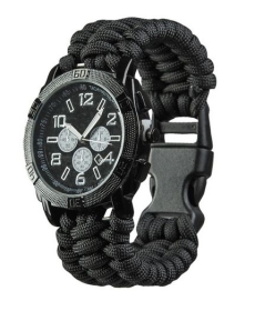Armbanduhr - PARACORD - SCHWARZ+++Einzelstück+++