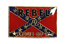 Pin - Südstaaten - Rebel proud of it