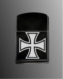 Sturmfeuerzeug - schwarz - Eisernes Kreuz - Gerade
