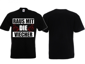 Frauen T-Shirt - Raus mit die Viecher - schwarz Frauen T-Shirt - Raus mit die Viecher - schwarz