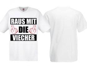 Frauen T-Shirt - Raus mit die Viecher - weiß Frauen T-Shirt - Raus mit die Viecher - weiß