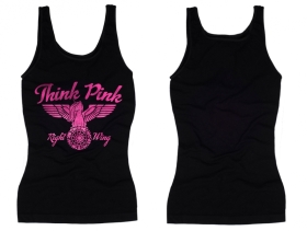 Frauen Top - Think Pink - Right Wing - schwarz Frauen Top - Think Pink - Right Wing - schwarz