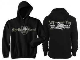 Kapuzenpullover - Warrior - North Land - FTD - Motiv 2 - schwarz