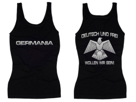 Frauen Top - Deutsch und Frei - schwarz Frauen Top - Deutsch und Frei - schwarz