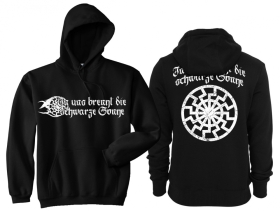 Kapuzenpullover - In uns brennt die Schwarze Sonne - schwarz/weiß Kapuzenpullover - In uns brennt die Schwarze Sonne - schwarz/weiß