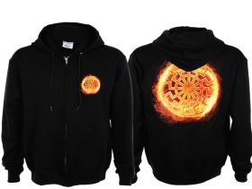 Frauen Kapuzenjacke - Schwarze Sonne - brennend - Motiv 1 Frauen Kapuzenjacke - Schwarze Sonne - brennend - Motiv 1