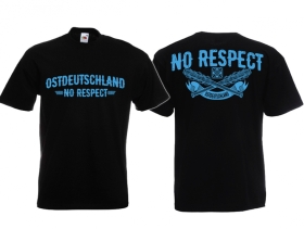 T-Hemd - Ostdeutschland - No Respect - schwarz/blau - Motiv 1