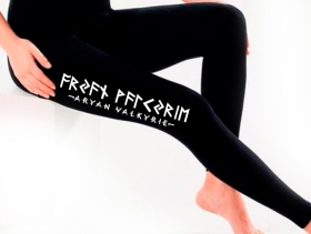 Frauen - Leggings - Valkyrie - Vegvisir - schwarz/weiß - Motiv 2