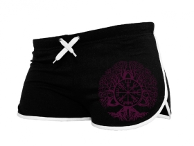 Frauen - Shorts Valkyrie - Vegvisir - schwarz/lila