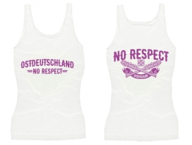 Frauen Top - Ostdeutschland - No Respect - weiß/lila - Motiv 1 Frauen Top - Ostdeutschland - No Respect - weiß/lila - Motiv 1