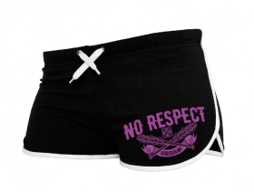 Frauen - Shorts Ostdeutschland - No Respect - schwarz/lila - Motiv 2