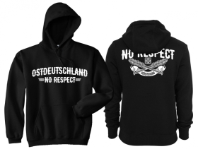 Kapuzenpullover - Ostdeutschland - No Respect - schwarz/weiß Kapuzenpullover - Ostdeutschland - No Respect - schwarz/weiß