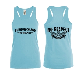 Frauen Top - Ostdeutschland - No Respect - Atoll blau