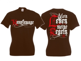 Frauen T-Shirt - Kampfansage - braun Frauen T-Shirt - Kampfansage - braun