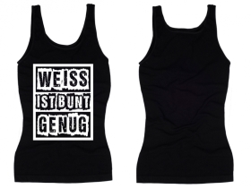 Frauen Top - Weiss ist bunt genug - schwarz/ weiß Frauen Top - Weiss ist bunt genug - schwarz/ weiß