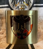 Flachmann - Edelstahl - 6OZ - Adler mit Wappen
