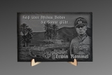 Schieferplatte - Afrika Korps - Erwin Rommel