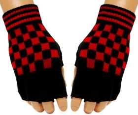 Handschuhe - Red Chess Pattern