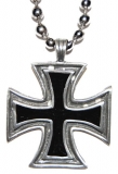 Halskette - Eisernes Kreuz 2 mit Kordel