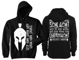 Kapuzenpullover - Sparta - Schenkt Ihnen nichts - Nehmt Ihnen alles - schwarz/weiß Kapuzenpullover - Sparta - Schenkt Ihnen nichts - Nehmt Ihnen alles - schwarz/weiß