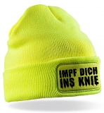 Mütze - BD - Impf dich ins Knie - gelb/schwarz