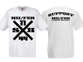 Frauen T-Shirt - Support Hilter - großer Druck - weiß/schwarz Frauen T-Shirt - Support Hilter - großer Druck - weiß/schwarz