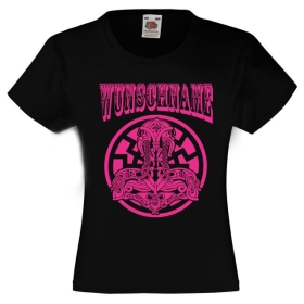 Kinder T-Shirt - Wunschname - Schwarze Sonne mit Thors Hammer - Mädchen Kinder T-Shirt - Wunschname - Schwarze Sonne mit Thors Hammer - Mädchen