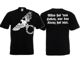 Frauen T-Shirt - Alles hat nen Haken, nur das Kreuz hat vier Frauen T-Shirt - Alles hat nen Haken, nur das Kreuz hat vier