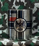 Edelstahltasse mit Karabinerhakengriff - Reichskriegsflagge