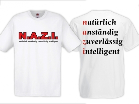 T-Hemd - N.A.Z.I. - Motiv 1 - weiß T-Hemd - N.A.Z.I. - Motiv 1 - weiß