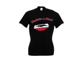 Frauen T-Shirt - Knutschmund - Deutsches Mädel - schwarz Frauen T-Shirt - Knutschmund - Deutsches Mädel - schwarz