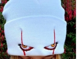 Mütze - Scary Clown Augen - schwarz