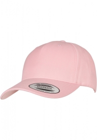 Flexfit Cap - YP Classics 5-Panel Premium Curved Visor Snapback Cap - prism pink