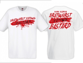 Frauen T-Shirt - Bratwurst eating Bastard - weiss/rot Frauen T-Shirt - Bratwurst eating Bastard - weiss/rot