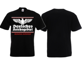 Frauen T-Shirt - Deutsches Reichsgebiet - Betreten verboten - schwarz Frauen T-Shirt - Deutsches Reichsgebiet - Betreten verboten - schwarz