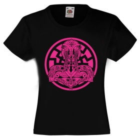 Kinder T-Shirt - Schwarze Sonne mit Thors Hammer - Mädchen Kinder T-Shirt - Schwarze Sonne mit Thors Hammer - Mädchen
