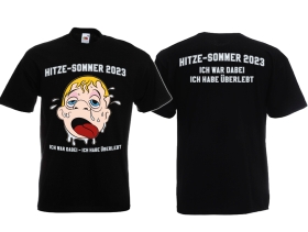Frauen T-Shirt - Hitzesommer 2023 - Ich habe überlebt - schwarz Frauen T-Shirt - Hitzesommer 2023 - Ich habe überlebt - schwarz
