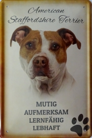 Blechschild - American Staffordshire Terrier - K044 (402)